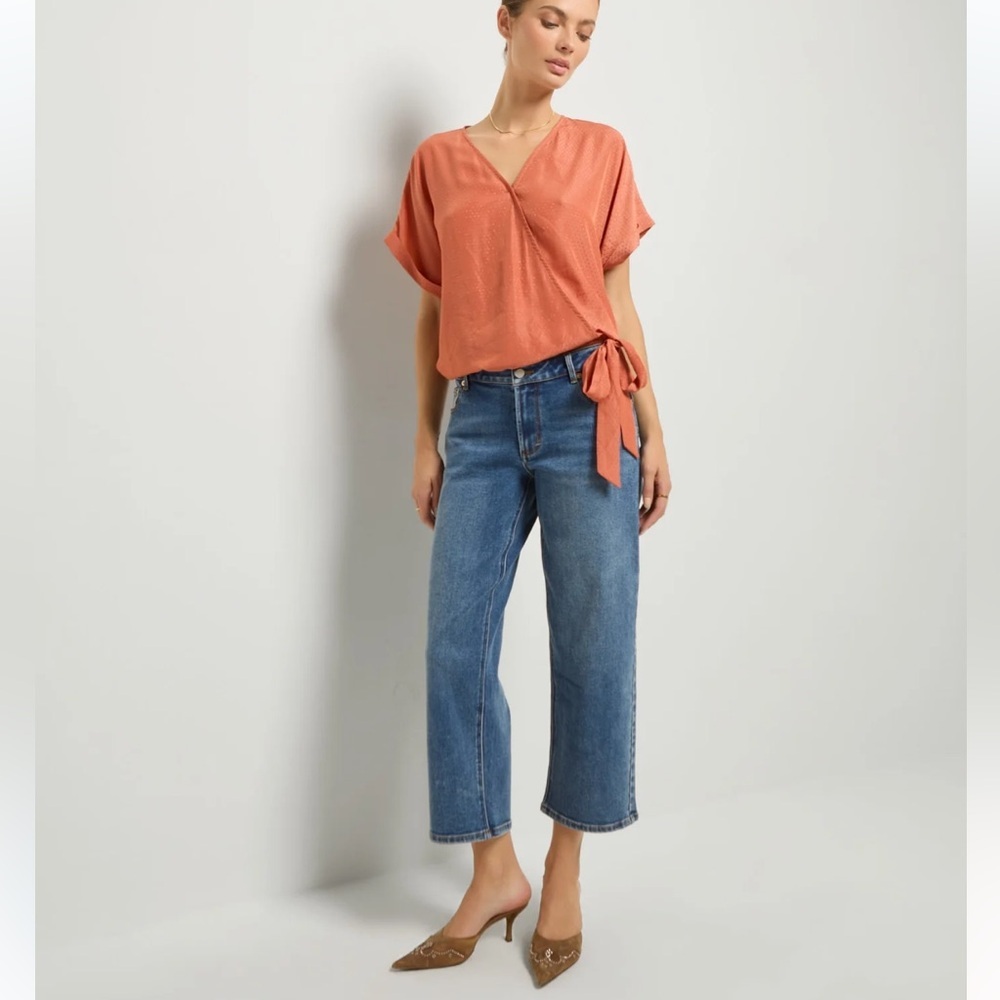 78 & Sunny Braylon Straight Leg Cropped Jeans – Pacific Wash – Size 10 – NWT